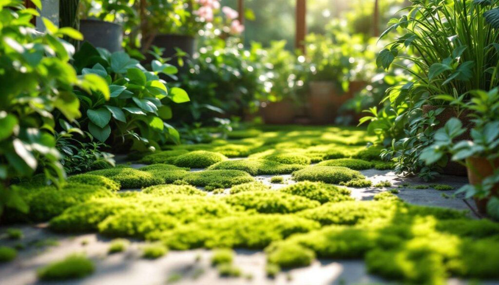 Moosbewachsene Terrasse: Vergessen Sie kochendes Wasser, dieses Naturpulver leistet bessere Arbeit und schützt Ihre Platten